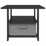 Coffee Table Black Oak 77 x 55 x 42 cm Engineered Wood - Rear View