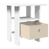 Bedside Table 2 pcs White 41 x 40 x 45 cm Engineered Wood - 45-Degree Angle