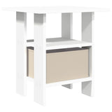 Bedside Table 2 pcs White 41 x 40 x 45 cm Engineered Wood - Low Angle