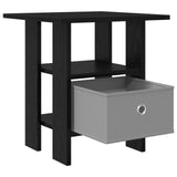 Bedside Table 2 pcs Black Oak 41 x 40 x 45 cm Engineered Wood