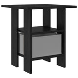 Bedside Table 2 pcs Black Oak 41 x 40 x 45 cm Engineered Wood - Low Angle