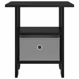 Bedside Table 2 pcs Black Oak 41 x 40 x 45 cm Engineered Wood