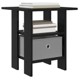 Bedside Table 2 pcs Black Oak 41 x 40 x 45 cm Engineered Wood