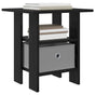 Bedside Table 2 pcs Black Oak 41 x 40 x 45 cm Engineered Wood