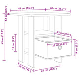 Bedside Table 2 pcs Black Oak 41 x 40 x 45 cm Engineered Wood