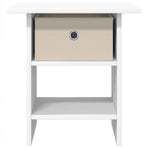 Bedside Table 2 pcs White 41 x 40 x 45 cm Engineered Wood