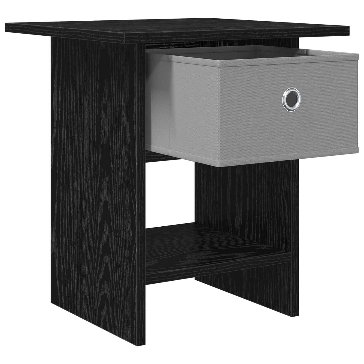 Bedside Table 2 pcs Black Oak 41 x 40 x 45 cm Engineered Wood