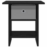 Bedside Table 2 pcs Black Oak 41 x 40 x 45 cm Engineered Wood