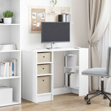 Desk with Drawer White 100 x 40 x 75 cm Engineered Wood - Top-Down View