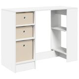 Desk with Drawer White 100 x 40 x 75 cm Engineered Wood - Front View