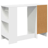 Desk with Drawer White 100 x 40 x 75 cm Engineered Wood - Low Angle