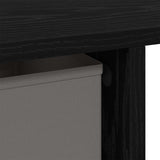 Desk with Drawer Black Oak 100 x 40 x 75 cm Engineered Wood