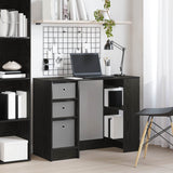 Desk with Drawer Black Oak 100 x 40 x 75 cm Engineered Wood