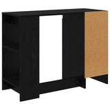 Desk with Drawer Black Oak 100 x 40 x 75 cm Engineered Wood - Low Angle