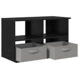 TV stand with Drawer Black Oak 79 x 40 x 48 cm - 45-Degree Angle