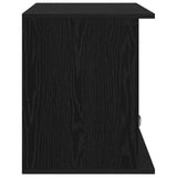 TV stand with Drawer Black Oak 79 x 40 x 48 cm - Close-Up Angle