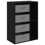 Sideboard Black Oak 60 x 33.5 x 84 cm - Front View