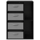 Sideboard Black Oak 60 x 33.5 x 84 cm - Rear View