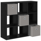 Sideboard with Drawer Black Oak 73.5 x 24 x 69.5 cm - 45-Degree Angle