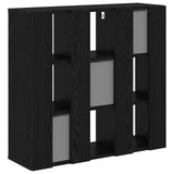 Sideboard with Drawer Black Oak 73.5 x 24 x 69.5 cm - Low Angle