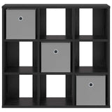 Sideboard with Drawer Black Oak 73.5 x 24 x 69.5 cm - Rear View