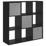 Sideboard with Drawer Black Oak 102 x 31 x 99.5 cm - Front View