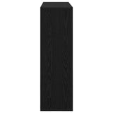 Sideboard with Drawer Black Oak 102 x 31 x 99.5 cm - Close-Up Angle