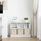 Sideboard with Drawer White 73.5 x 22.5 x 53.5 cm - Top-Down View