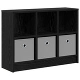 Sideboard with Drawer Black Oak 73.5 x 22.5 x 53.5 cm - Front View