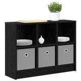 Sideboard with Drawer Black Oak 73.5 x 22.5 x 53.5 cm