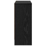 Sideboard with Drawer Black Oak 73.5 x 22.5 x 53.5 cm - Close-Up Angle