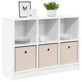 Sideboard with Drawer White 88.5 x 27.5 x 63.5 cm - Side View