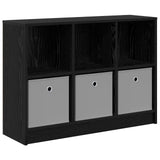 Sideboard with Drawer Black Oak 88.5 x 27.5 x 63.5 cm - Front View