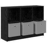 Sideboard with Drawer Black Oak 88.5 x 27.5 x 63.5 cm