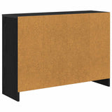 Sideboard with Drawer Black Oak 88.5 x 27.5 x 63.5 cm - Low Angle