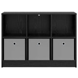 Sideboard with Drawer Black Oak 88.5 x 27.5 x 63.5 cm - Rear View