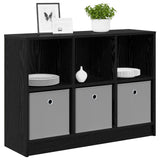 Sideboard with Drawer Black Oak 88.5 x 27.5 x 63.5 cm - Side View
