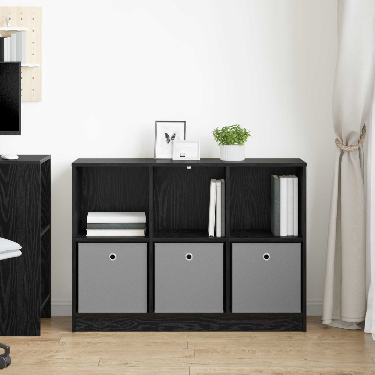 Sideboard with Drawer Black Oak 102 x 32 x 73,5 cm