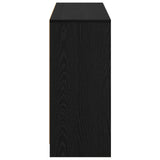 Sideboard with Drawer Black Oak 102 x 32 x 73,5 cm - Close-Up Angle
