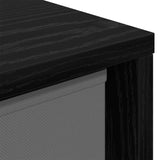 Sideboard with Drawer Black Oak 49.5 x 22 x 47 cm
