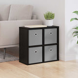 Sideboard with Drawer Black Oak 49.5 x 22 x 47 cm