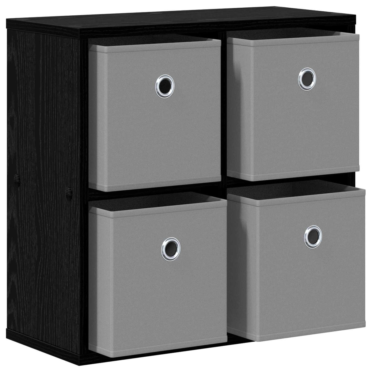 Sideboard with Drawer Black Oak 49.5 x 22 x 47 cm