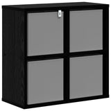 Sideboard with Drawer Black Oak 49.5 x 22 x 47 cm - Low Angle