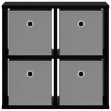 Sideboard with Drawer Black Oak 49.5 x 22 x 47 cm - Rear View