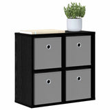 Sideboard with Drawer Black Oak 49.5 x 22 x 47 cm
