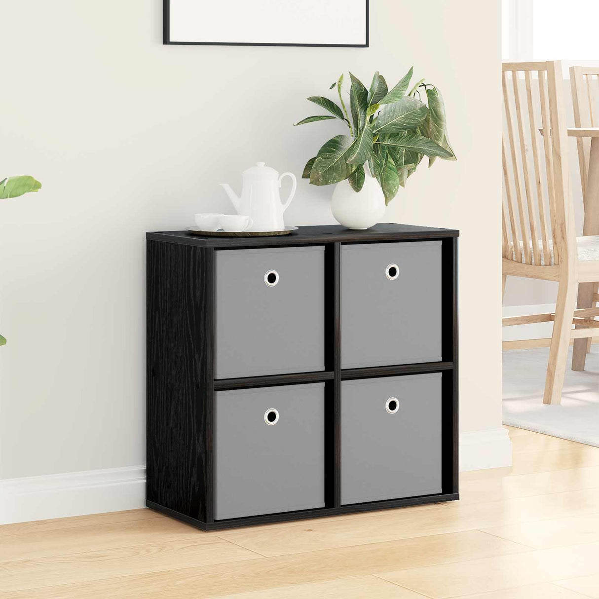 Sideboard with Drawer Black Oak 59.5 x 27 x 57 cm