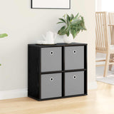 Sideboard with Drawer Black Oak 59.5 x 27 x 57 cm - Top-Down View