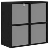 Sideboard with Drawer Black Oak 59.5 x 27 x 57 cm - Low Angle