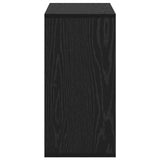 Sideboard with Drawer Black Oak 59.5 x 27 x 57 cm - Close-Up Angle