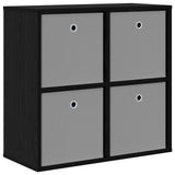 Sideboard with Drawer Black Oak 68.5 x 32 x 67 cm - Front View